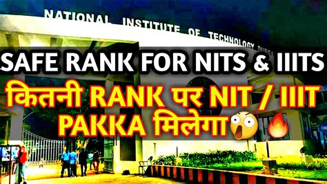 Jee Main Safe Score For Nits Category Wise Marks Vs Rank Vs Hot Sex