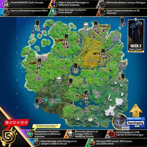 Fortnite Brutus Briefing Challenges Week 1 2 Cheat Sheet Guide