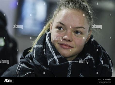 Belgian Figure Skater Loena Hendrickx Pictured During The Departure Of