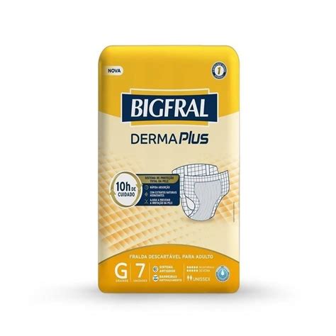 Fralda Descartavel Geriatrica Bigfral Plus Tamanho G Pacote