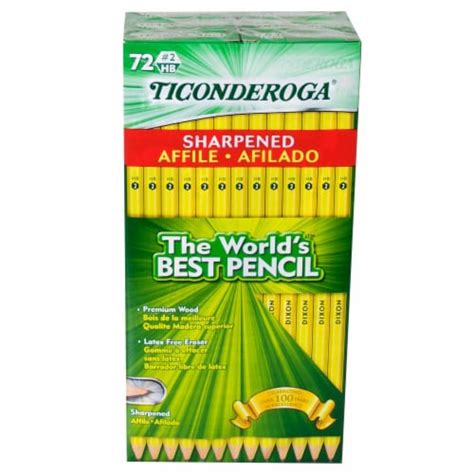 Ticonderoga® No 2 Pre Sharpened Pencils Yellow 72 Pk Kroger