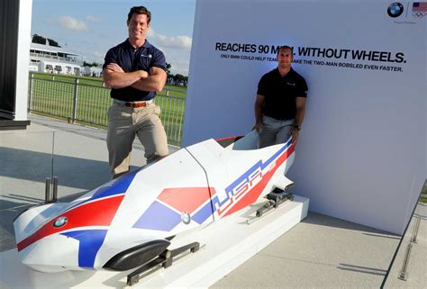 Team Usa Bobsledders Steve Langton Left And Curt Tomasevicz Right