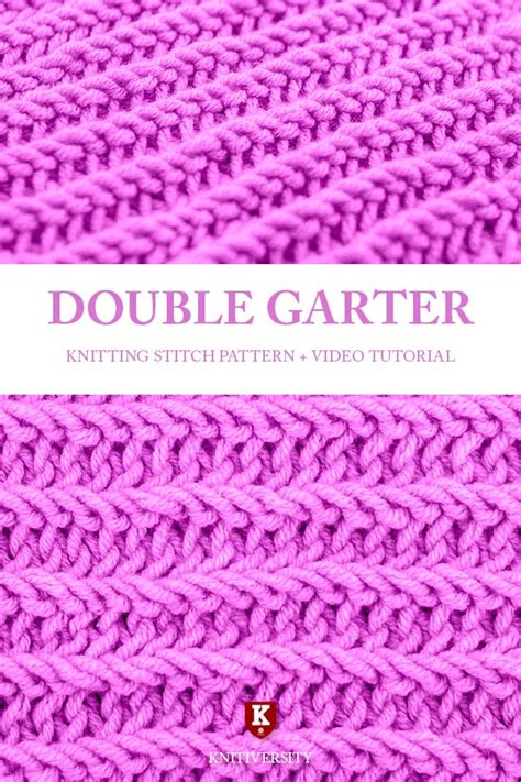 The Double Garter Stitch Knitting Stitch Dictionary New Stitch A Day