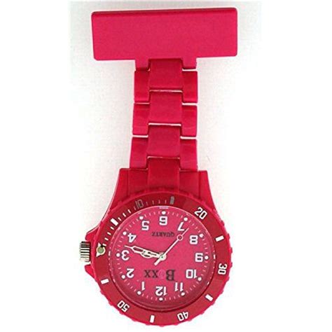 Boxx Hot Pink Rotating Bezel Nurses Fob Watch Boxx34 Fob Watch