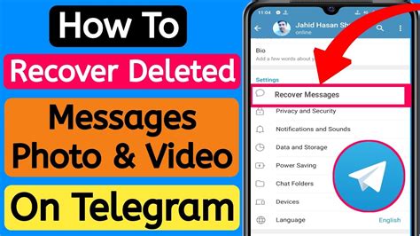 How To Recover Deleted Telegram Message Chats Photos And Videos