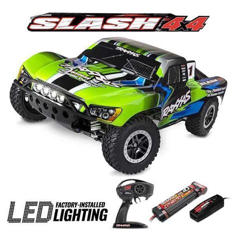 Traxxas Slash X Brushed Vert Led Avec Accus Chargeur