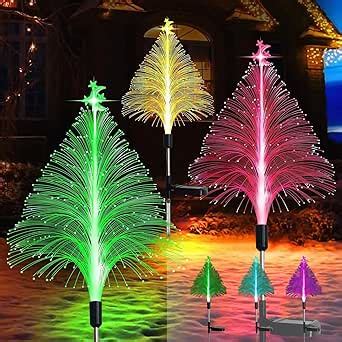 Solar Weihnachtslichter 3 Stück Mini Weihnachts Baum mit LED