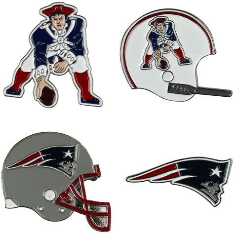 New England Patriots Evolution 4 Piece Pin Set