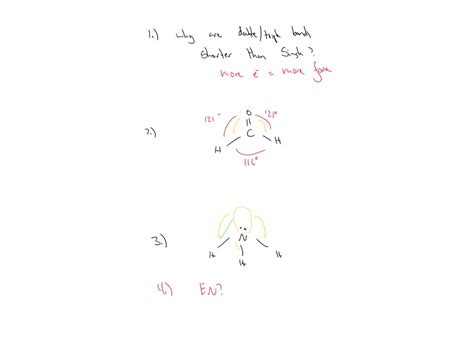 SOLVED: 1. Why are double bonds and triple bonds shorter than single ...