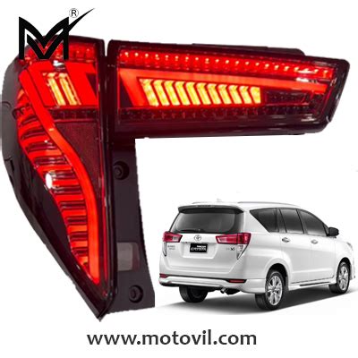 Innova Crysta Aftermarket Tail Lights Q8 Design Smoked Lens Motovil