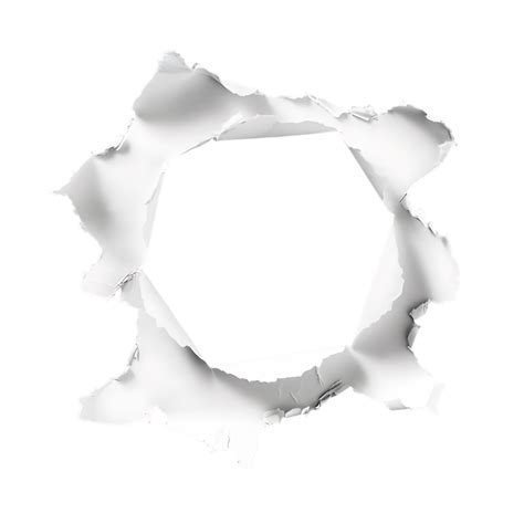 White Paper Hole With Pure Transparency Png