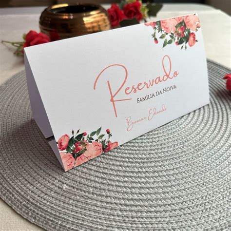 Placa Reservado Para Mesa De Casamento Elo Produtos Especiais