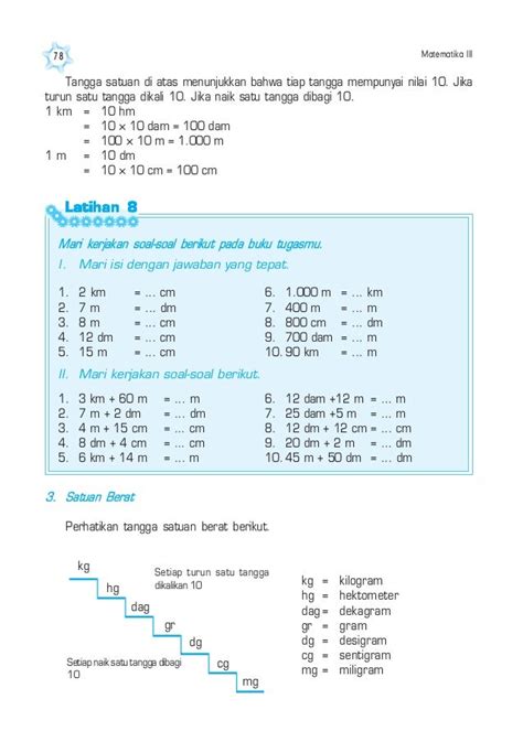 Contoh Soal Satuan Berat Kls 3 Sd