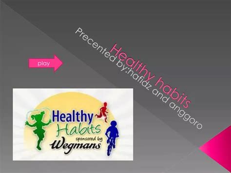 Ppt Healthy Habits Powerpoint Presentation Free Download Id 1910286