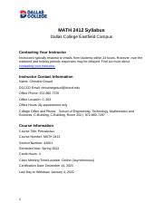 Sp Math Docx Math Syllabus Dallas College Eastfield Campus