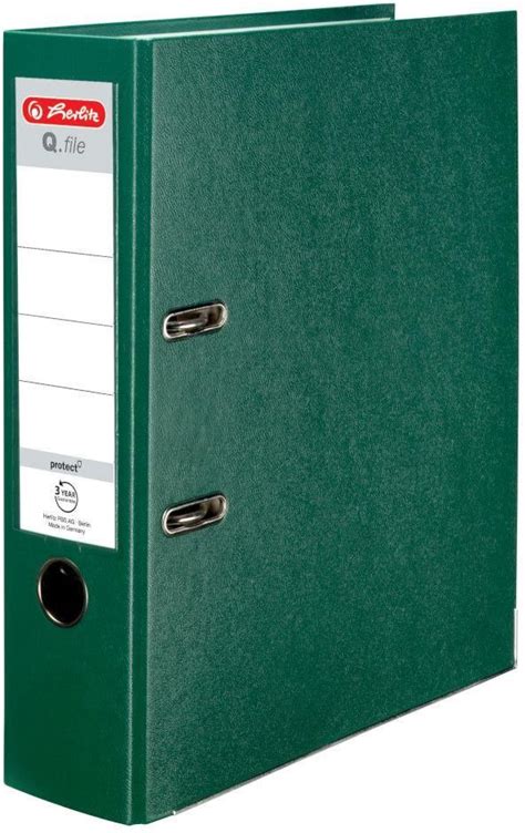 Herlitz Segregator Dźwigniowy Q File Standard A4 Zielony 80Mm