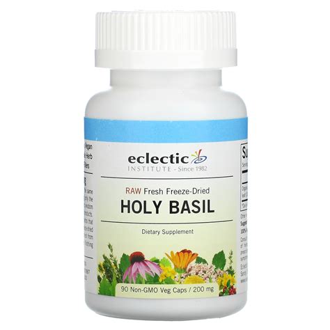 Eclectic Institute Holy Basil Mg Non Gmo Veg Caps Iherb