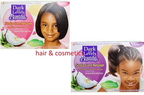 Dark And Lovely Beautiful Beginning Kids No Lye Relaxer Kit Fine Or