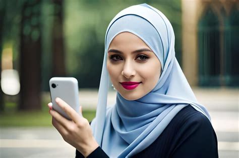 Premium Ai Image A Beautiful Asian Muslim Woman Wearing Hijab