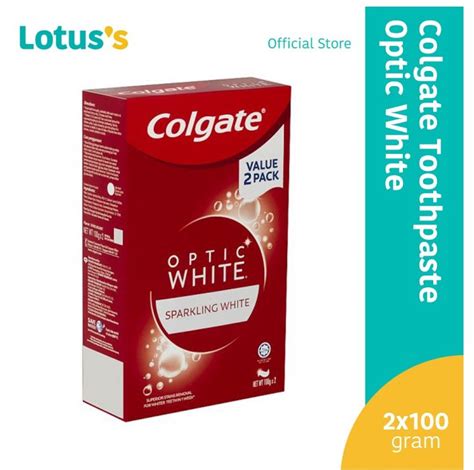 Colgate Optic White Sparkling White Whitening Toothpaste 2x100g Lazada