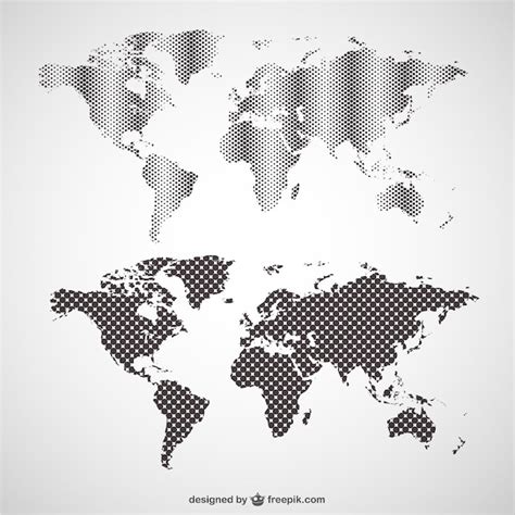 Free Vector World Maps