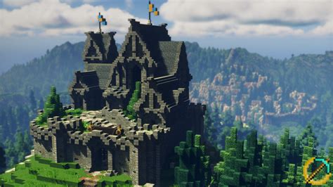 Minecraft Medieval Mountain Castle