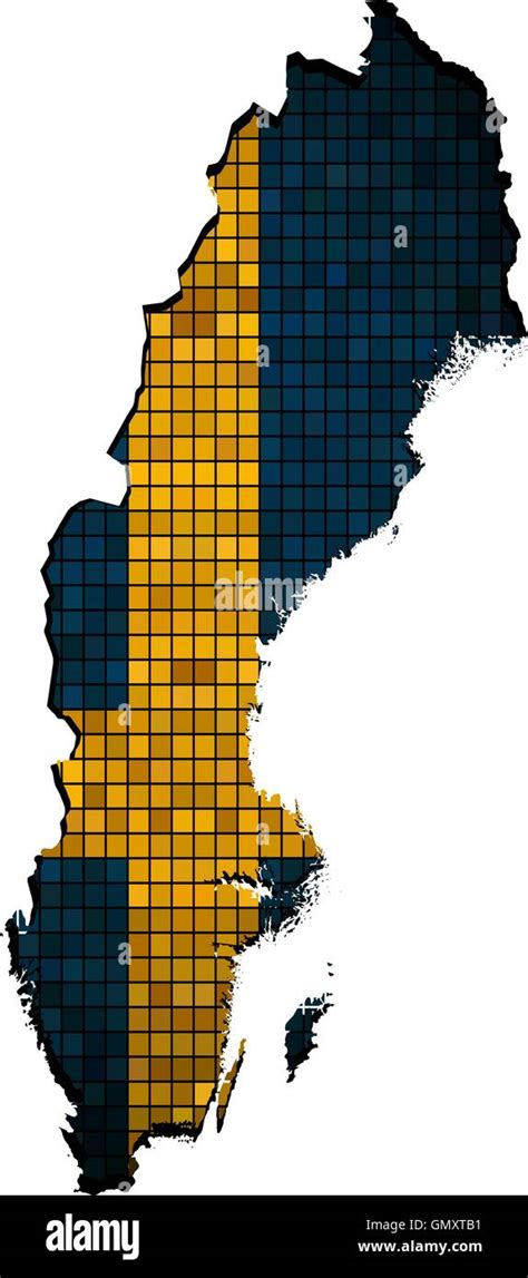 Illustrated Map Of Sweden Stock Vector Images Alamy