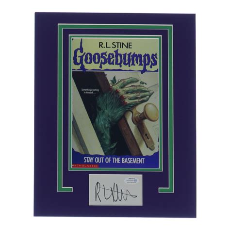 R L Stine Signed Goosebumps Custom Matted X Display Acoa