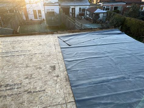 Rubber Flat Roof Installation Project In Warwick