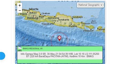 Info Bmkg Gempa Terkini Minggu 3052021 Berikut Ini Magnitudo Dan