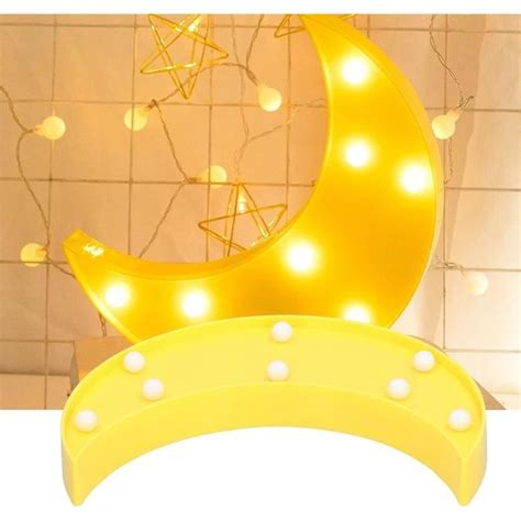 Led En Forme De Lune Lumi Re Croissant De Lune Chapiteau Signe