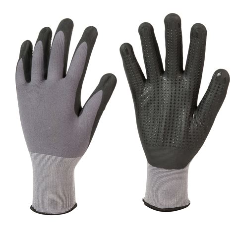 15 Gauge Nylon Liner Micro Foam Nitrile Plam Coated Work Safety Gloves