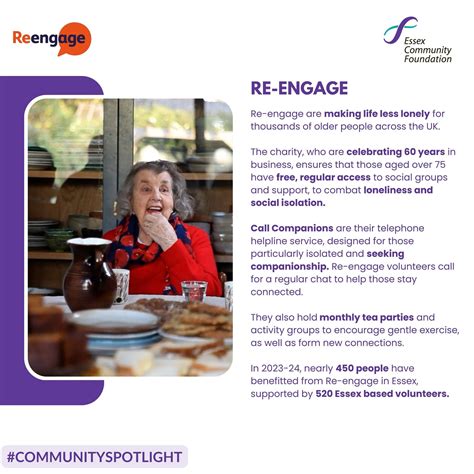 Essex - This week we celebrate Re-engage, a charity who are making life