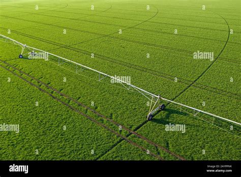 Aerial view of center pivot irrigation hi-res stock photography and images - Alamy