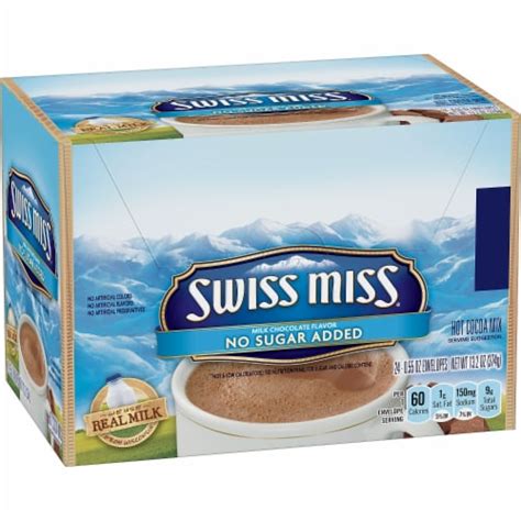 Swiss Miss Hot Cocoa Mix No Sugar Added 24 Packets Box 55584 1 Kroger