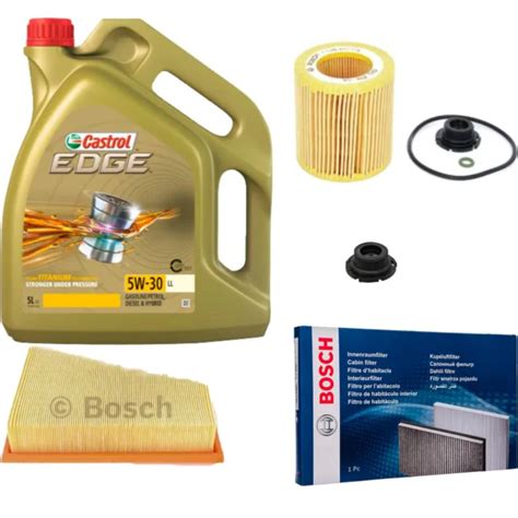 BOSCH INSPECTION SET 5 L Castrol Edge FST 5W 30 Ll Pour Pour BMW 5er