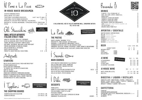 Menu | iO Osteria Singapore - Best Italian Restaurant in Singapore