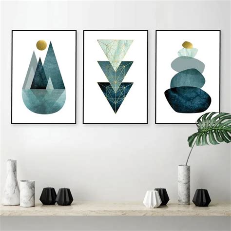 Downloadable Geometric Prints Teal Gold Wall Art Download - Etsy ...