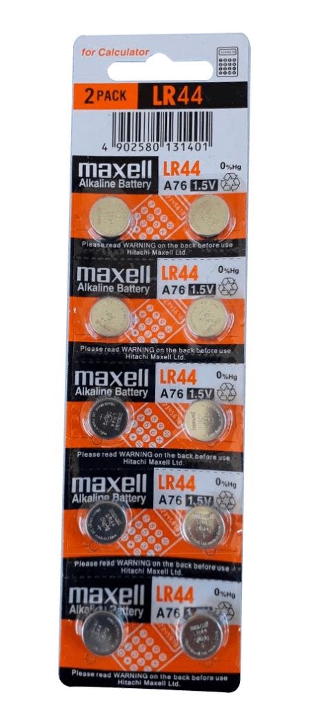 Pilha Alcalina MAXELL LR 44 Blister 10 Un Florida Light Solutions