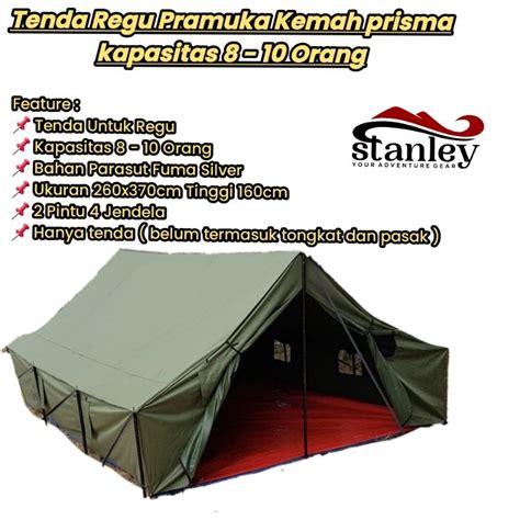 Tenda Prisma Camp Scout Team Tent Capacity People Shopee Malaysia