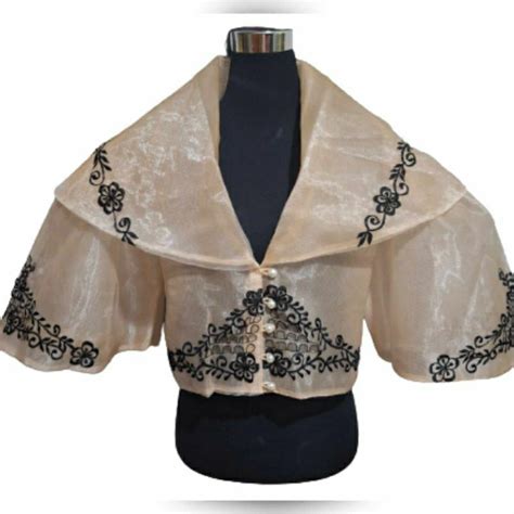 Modern Filipiniana Maria Clara Top Embroidery Shopee Philippines