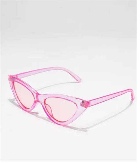 Transparent Pink Cat Eye Sunglasses