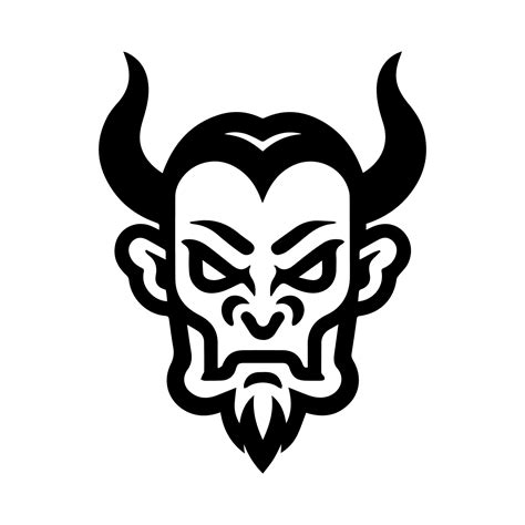 Demon Icon Or Modern Line Symbol Line Art And Icon Design With Bold