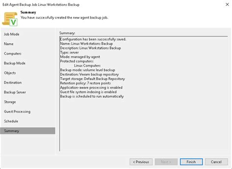 Step 13 Review Backup Job Settings Veeam Agent Management Guide