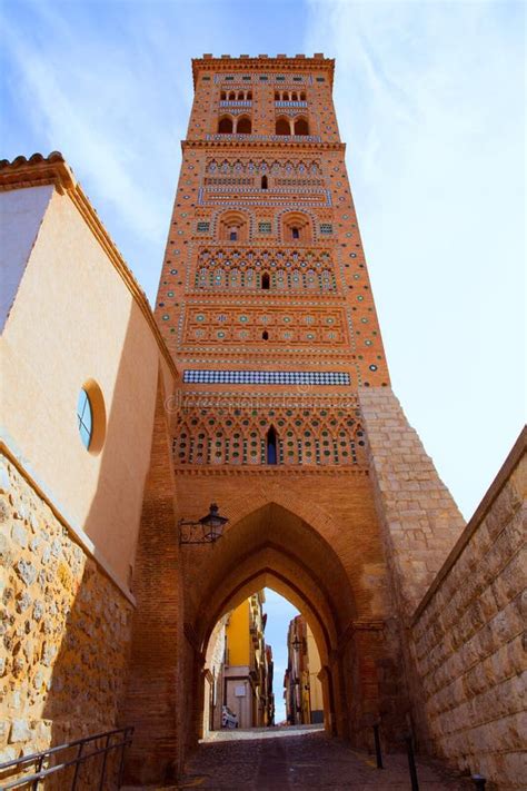 Aragon Teruel Torre DE San Martin Mudejar Unesco Stock Afbeelding