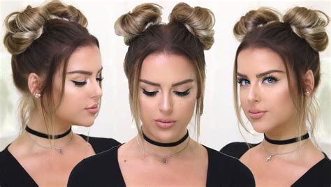 Video 90s Inspired Double Buns Khloe Kardashian Hailey Baldwin