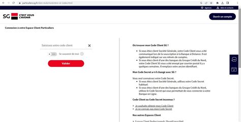 Société Générale particuliers espace client