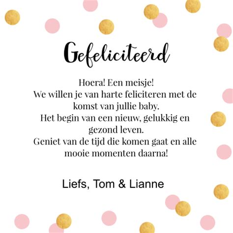 Felicitatie Geboorte