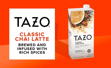 Tazo Classic Chai Latte Concentrate For A Smooth Chai Latte Black Tea High Caffeine