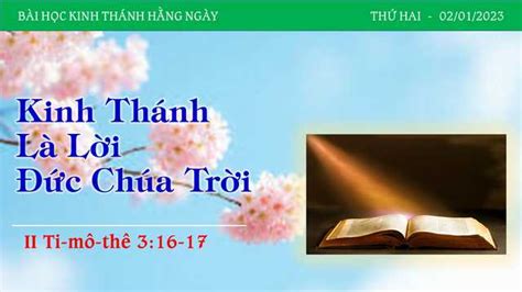 Kinh Thánh Là Lời Đức Chúa Trời 212023 Hội Thánh Tin Lành Việt Nam